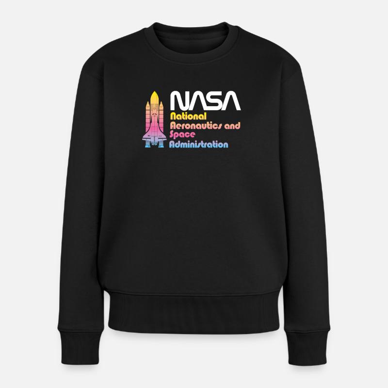 NASA National Aeronautics And Space Administration - Frauen Premium Bio Pullover - Schwarz