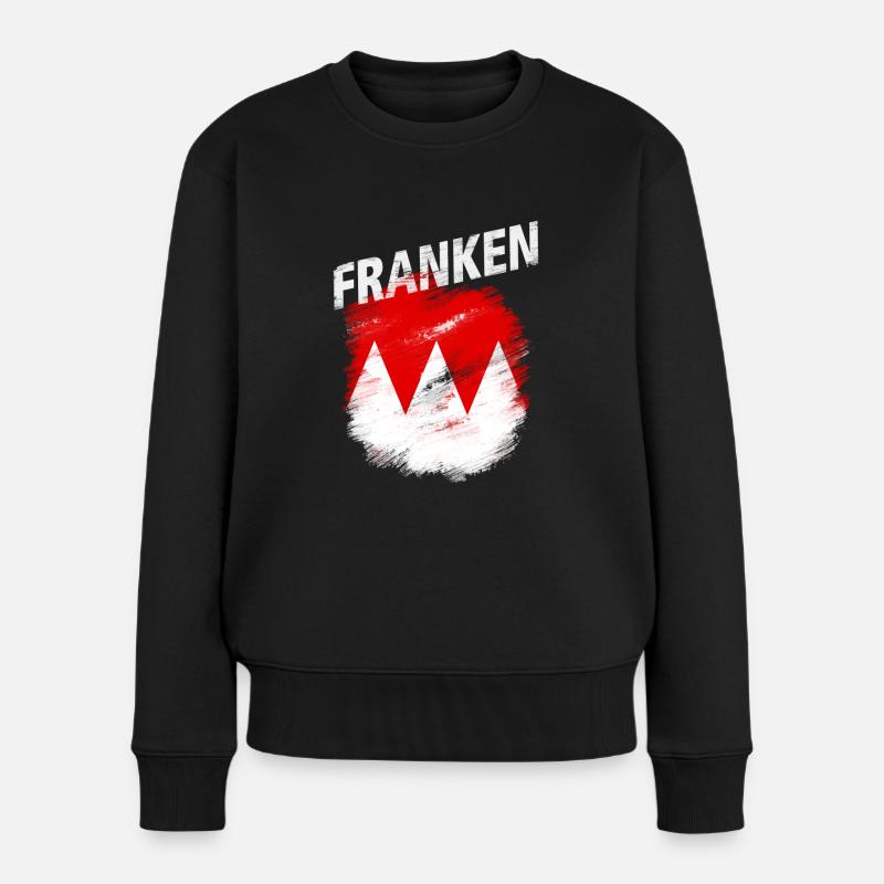 Franken - Frauen Premium Bio Pullover - Schwarz