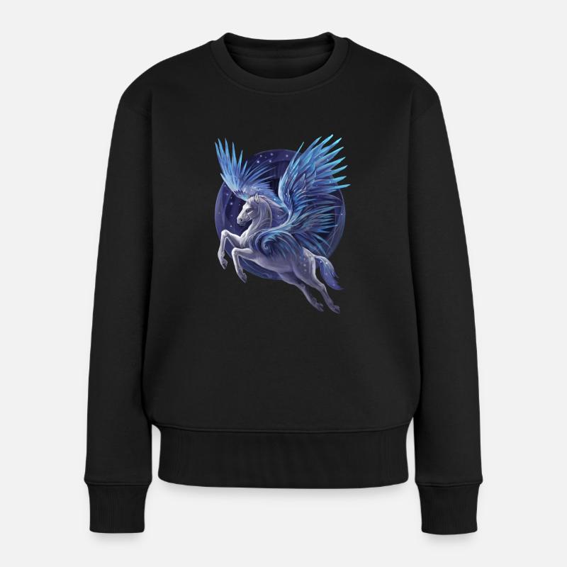 Pegasus - Women's Premium Organic Jumper - black