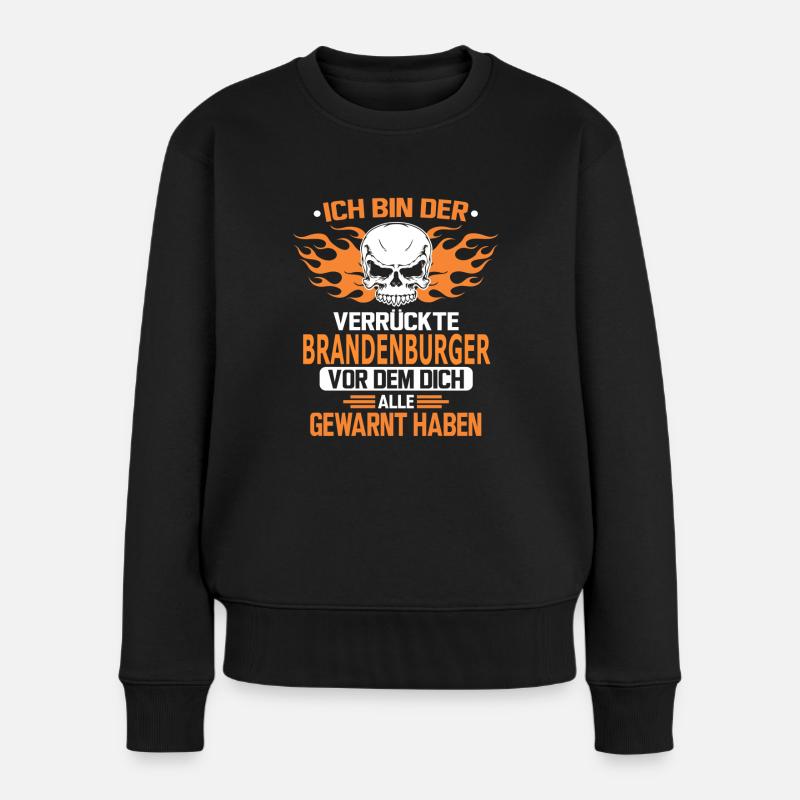BRANDENBURGER - Frauen Premium Bio Pullover - Schwarz