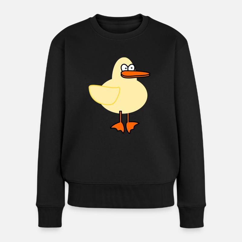 Ente - Frauen Premium Bio Pullover - Schwarz