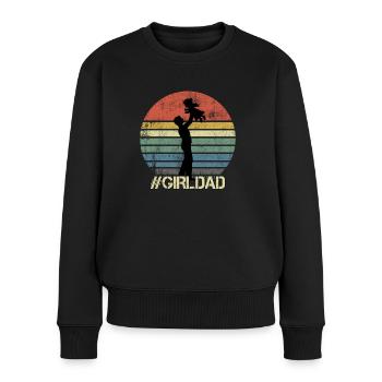 Mädchen Papa - Frauen Premium Bio Pullover - Schwarz - Vorne - Julia (174cm)