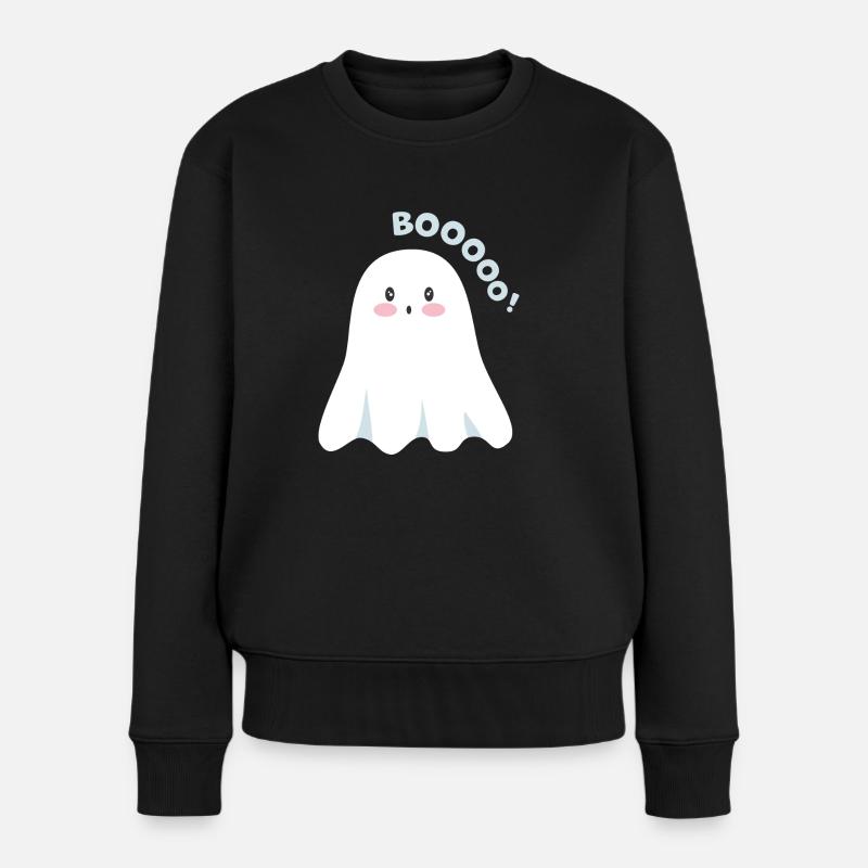 Cute ghost - Women's Premium Organic Jumper - black