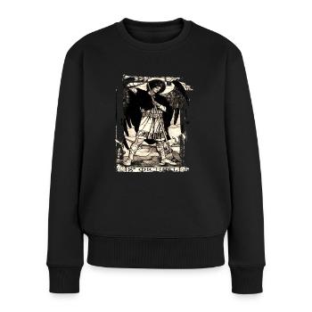 Erzengel Heiliger Religion Gott Engel Glaube Michael - Frauen Premium Bio Pullover - Schwarz - Vorne - Julia (174cm)