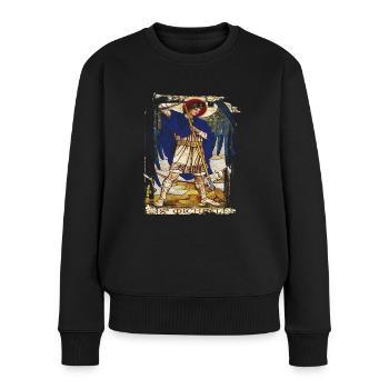 Erzengel Heiliger Religion Gott Engel Glaube Michael - Frauen Premium Bio Pullover - Schwarz - Vorne - Julia (174cm)