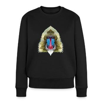 Cadeau de conception de polygone de singe - Pull Premium bio Femme - noir - Devant - Julia (174cm)