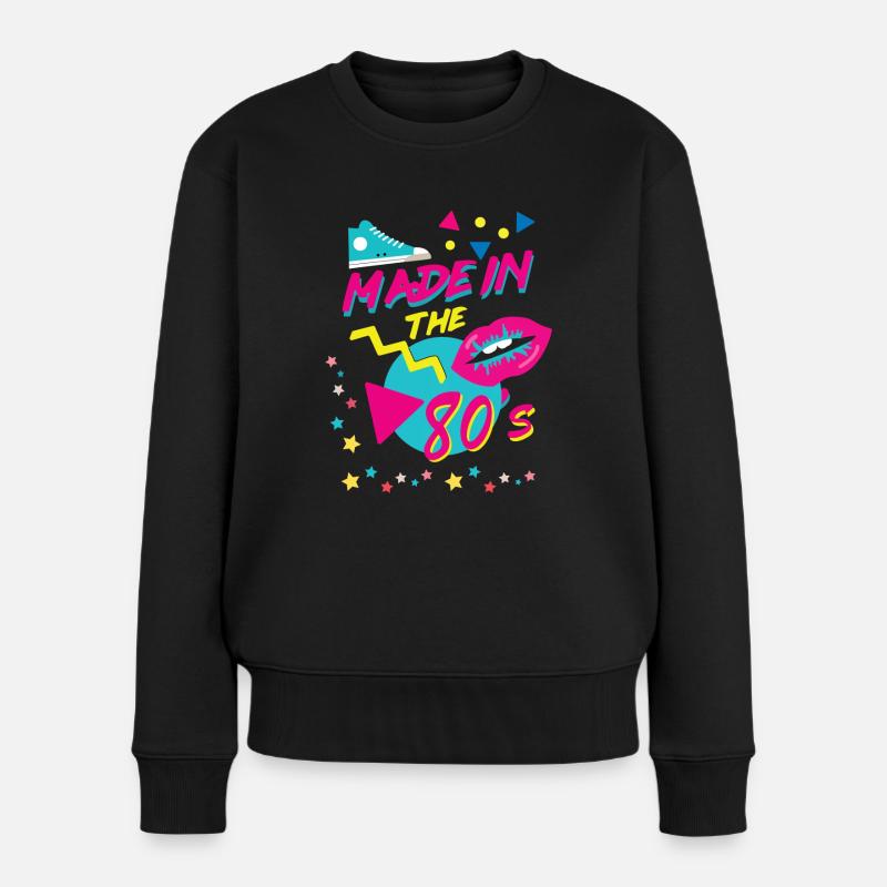 made in the 80s - Pull Premium bio Femme - noir