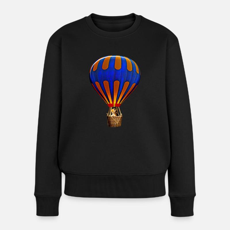 Heißluftballon 3 - Frauen Premium Bio Pullover - Schwarz