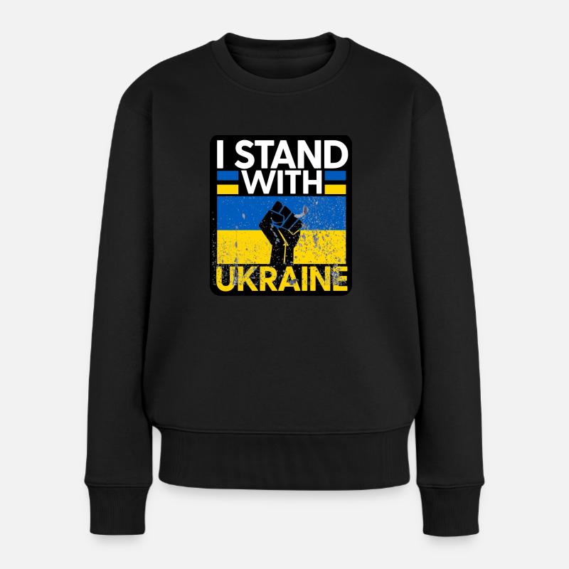 Ukraine - Pull Premium bio Femme - noir