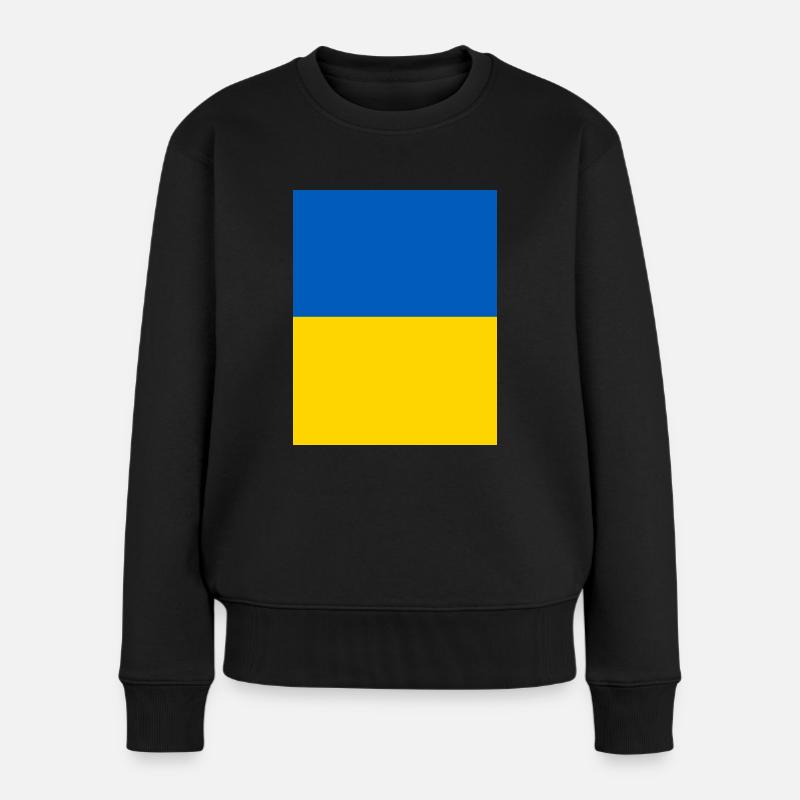 Ukraine - Frauen Premium Bio Pullover - Schwarz
