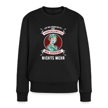 Krankenschwester Krankenpflegerin Pflegefachkraft - Frauen Premium Bio Pullover - Schwarz - Vorne - Julia (174cm)