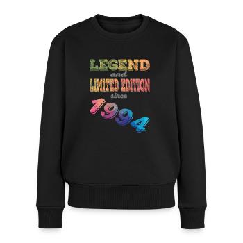 LEGEND AND LIMITED EDITION - Frauen Premium Bio Pullover - Schwarz - Vorne - Julia (174cm)