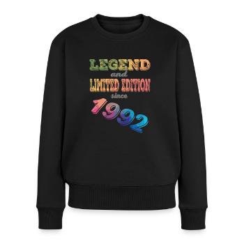 LEGEND AND LIMITED EDITION - Frauen Premium Bio Pullover - Schwarz - Vorne - Julia (174cm)