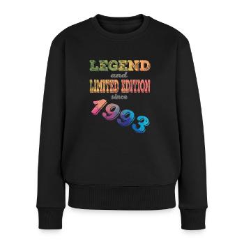 LEGEND AND LIMITED EDITION - Frauen Premium Bio Pullover - Schwarz - Vorne - Julia (174cm)
