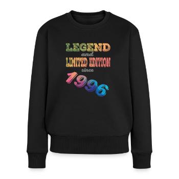 LEGEND AND LIMITED EDITION - Frauen Premium Bio Pullover - Schwarz - Vorne - Julia (174cm)