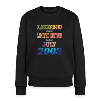 LEGEND AND LIMITED EDITION - Frauen Premium Bio Pullover - Schwarz - Vorne - Julia (174cm)