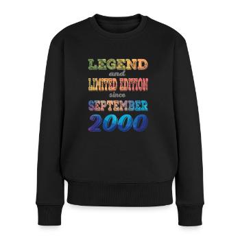 23.Jahre Geburtstag Mann Frau 2000 September - Frauen Premium Bio Pullover - Schwarz - Vorne - Julia (174cm)