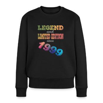 LEGEND AND LIMITED EDITION - Frauen Premium Bio Pullover - Schwarz - Vorne - Julia (174cm)