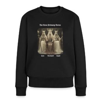 The Three Norns / Women of Fate - Women's Premium Organic Jumper - black - Front - Julia (174cm)