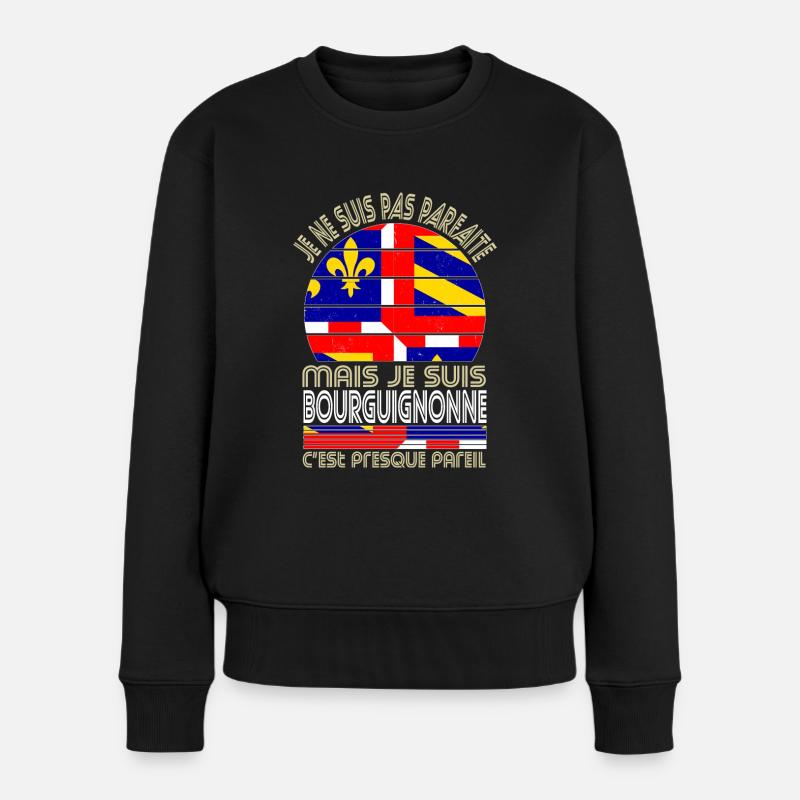 Je ne suis pas parfaite mais je suis Bourguignonne - Pull Premium bio Femme - noir