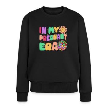 Schwangerschaft Schwanger Baby Familie Frauen - Frauen Premium Bio Pullover - Schwarz - Vorne - Julia (174cm)