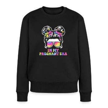 Schwangerschaft Schwanger Baby Familie Frauen - Frauen Premium Bio Pullover - Schwarz - Vorne - Julia (174cm)