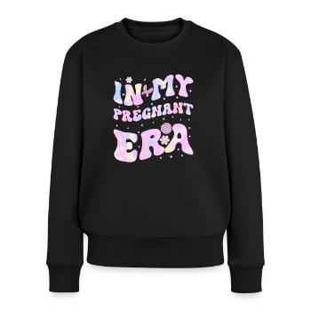 Schwangerschaft Schwanger Baby Familie Frauen - Frauen Premium Bio Pullover - Schwarz - Vorne - Julia (174cm)