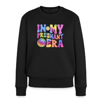 Schwangerschaft Schwanger Baby Familie Frauen - Frauen Premium Bio Pullover - Schwarz - Vorne - Julia (174cm)