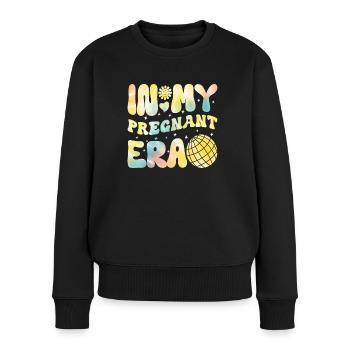 Schwangerschaft Schwanger Baby Familie Frauen - Frauen Premium Bio Pullover - Schwarz - Vorne - Julia (174cm)