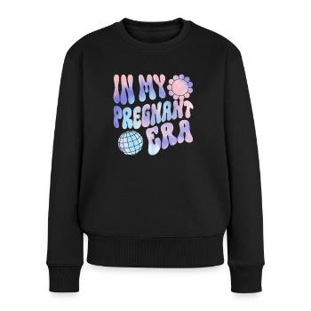 Schwangerschaft Schwanger Baby Familie Frauen - Frauen Premium Bio Pullover - Schwarz - Vorne - Julia (174cm)