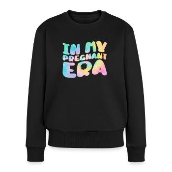 Schwangerschaft Schwanger Baby Familie Frauen - Frauen Premium Bio Pullover - Schwarz - Vorne - Julia (174cm)