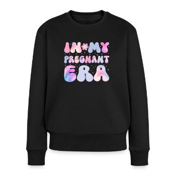 Schwangerschaft Schwanger Baby Familie Frauen - Frauen Premium Bio Pullover - Schwarz - Vorne - Julia (174cm)