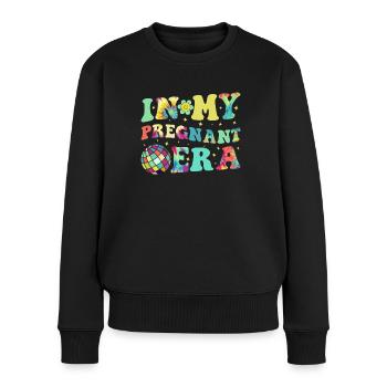 Schwangerschaft Schwanger Baby Familie Frauen - Frauen Premium Bio Pullover - Schwarz - Vorne - Julia (174cm)