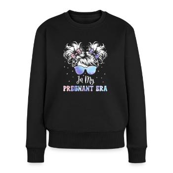 Schwangerschaft Schwanger Baby Familie Frauen - Frauen Premium Bio Pullover - Schwarz - Vorne - Julia (174cm)