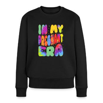 Schwangerschaft Schwanger Baby Familie Frauen - Frauen Premium Bio Pullover - Schwarz - Vorne - Julia (174cm)