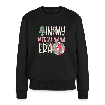 Dans ma joyeuse époque maman Noël Mères Parents - Pull Premium bio Femme - noir - Devant - Julia (174cm)