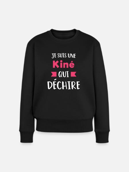 Je suis une Kiné qui déchire - Pull Premium bio Femme - noir