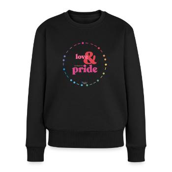 Cercle de la fierté - Pull Premium bio Femme - noir - Devant - Julia (174cm)