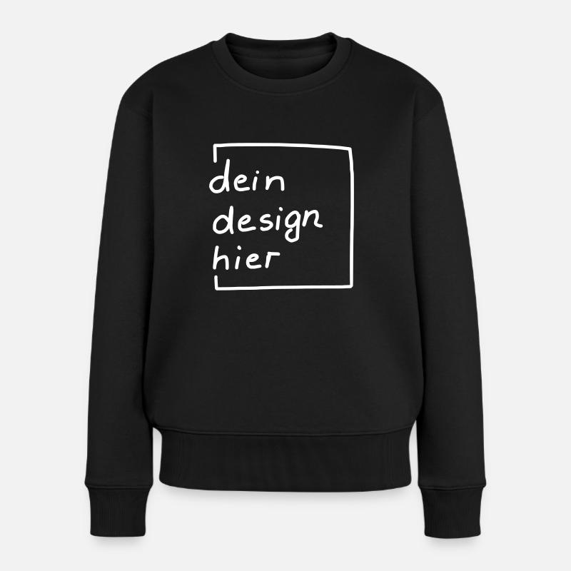iYpsilon - dein Design - Frauen Premium Bio Pullover - Schwarz