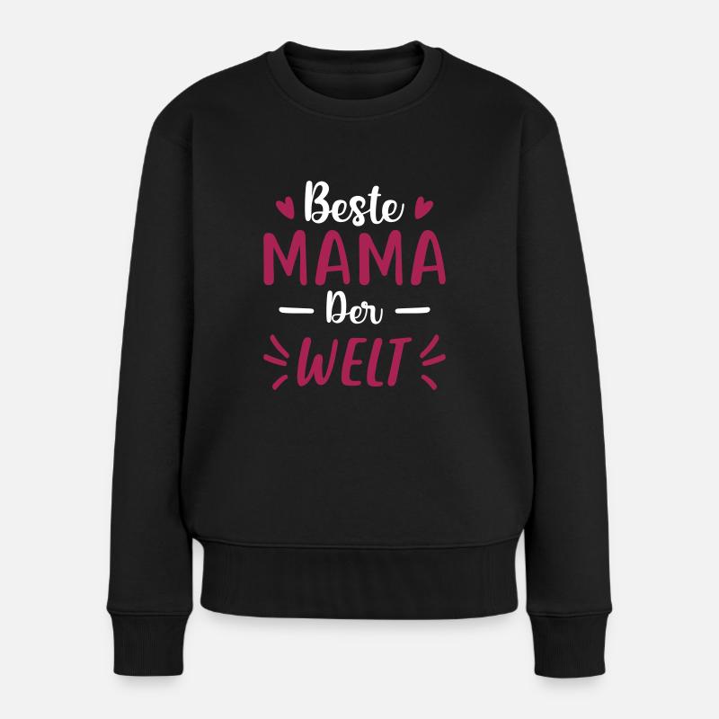 Beste Mama der Welt - Frauen Premium Bio Pullover - Schwarz