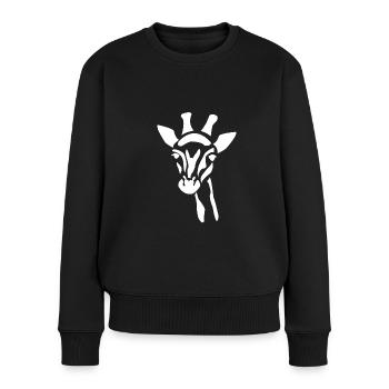 Giraffe Zoo Safari Afrika Giraffen Geburtstag - Frauen Premium Bio Pullover - Schwarz - Vorne - Julia (174cm)