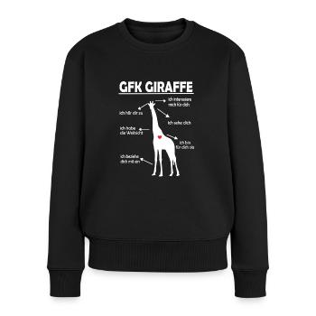 Gewaltfreie Kommunikation GFK - Frauen Premium Bio Pullover - Schwarz - Vorne - Julia (174cm)