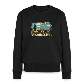 Führungskraft Schafe Hirtin Geschenkidee Lustig - Frauen Premium Bio Pullover - Schwarz - Vorne - Julia (174cm)