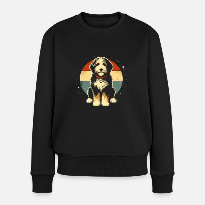 Bernedoodle Hund - Frauen Premium Bio Pullover - Schwarz