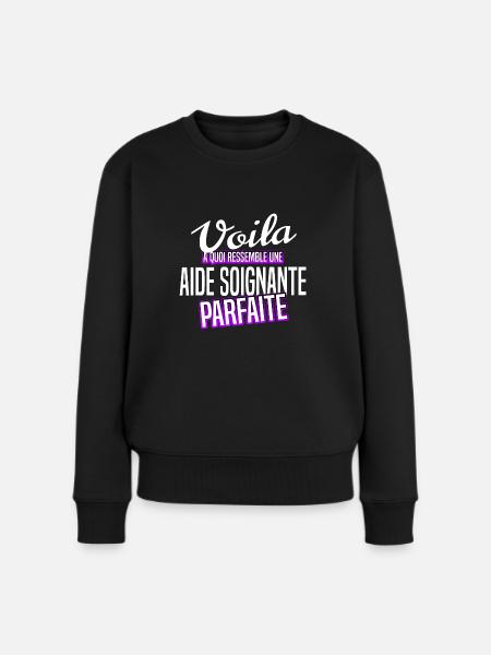 Aide soignante - Pull Premium bio Femme - noir