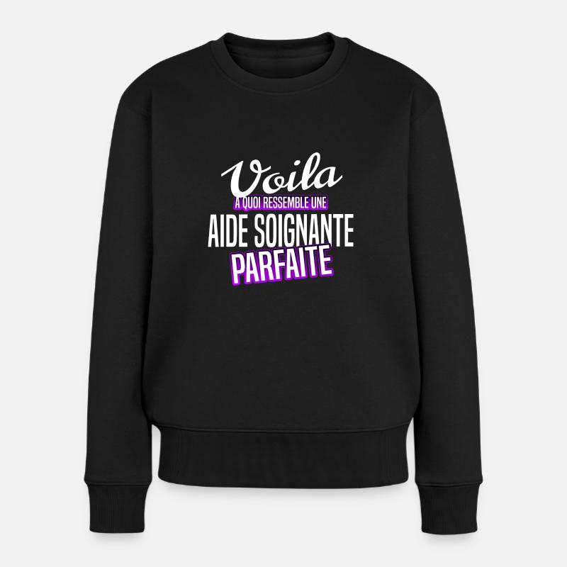 Aide soignante - Pull Premium bio Femme - noir