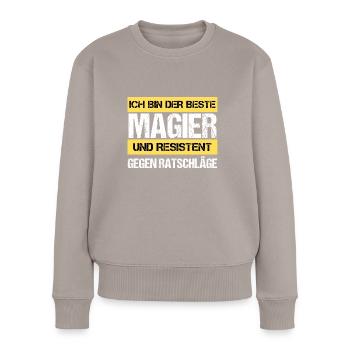 Resistant Mage - Women's Premium Organic Jumper - taupe - Front - Julia (174cm)