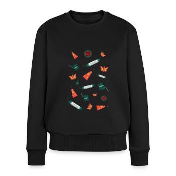 Assortiment de feux d’artifice - Pull Premium bio Femme - noir - Devant - Julia (174cm)