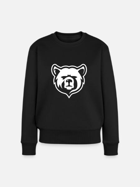 Eisbär Bär Polarbear Bear Sport Logo - Frauen Premium Bio Pullover - Schwarz