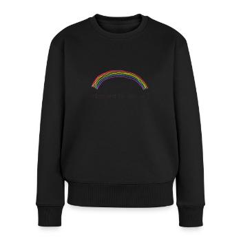 Regenbogen - Frauen Premium Bio Pullover - Schwarz - Vorne - Julia (174cm)
